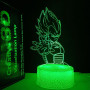 Lampe 3D Dragon Ball Vegeta vert