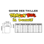 T-shirt Dragon Ball guide des tailles
