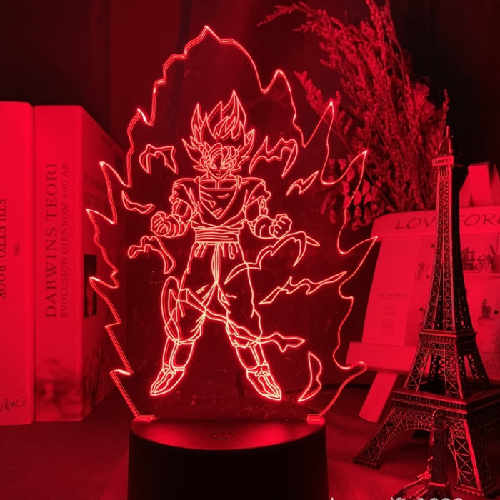 Lampe 3D Dragon Ball : Puissance Saiyan