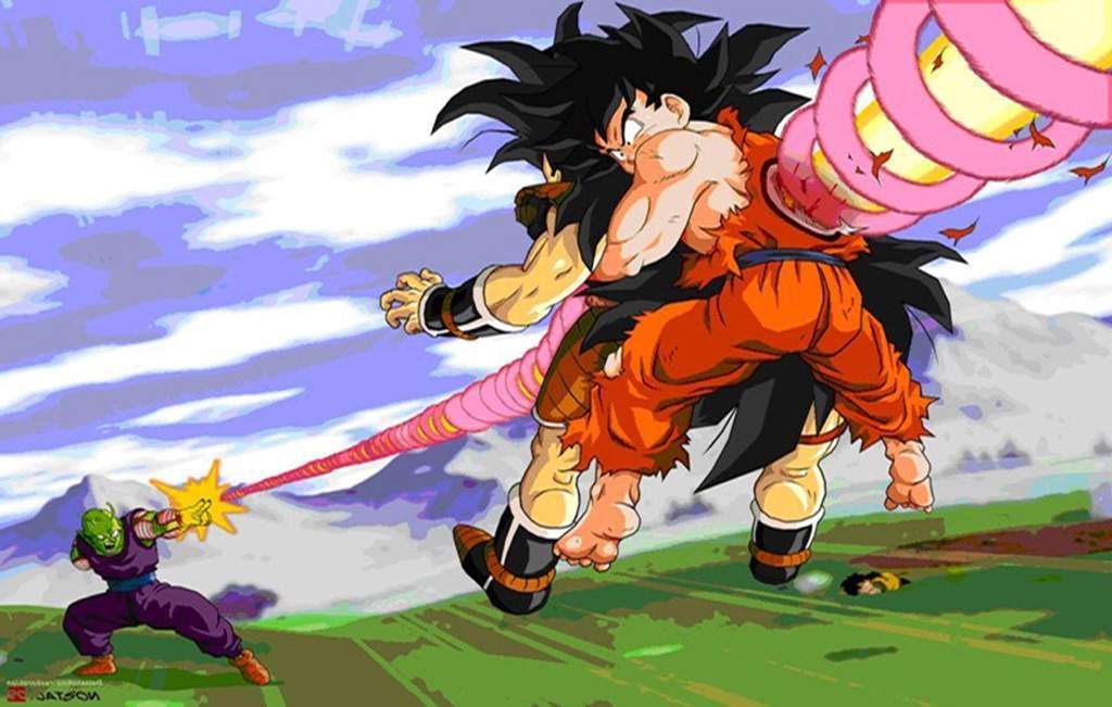 Goku-et-raditz-âge-de-sankogu-dans-dragon-ball